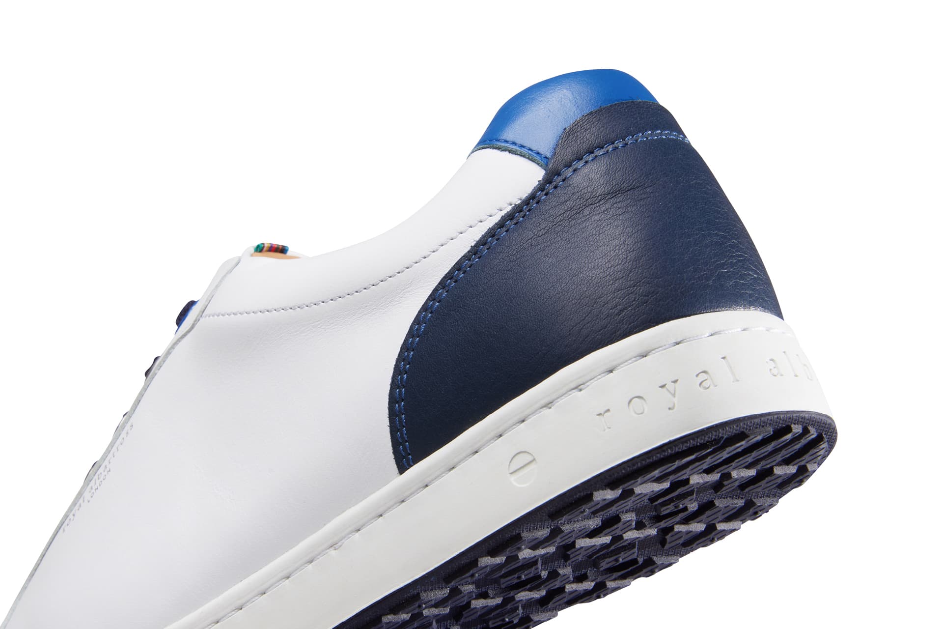 Northcote White/Navy | Men's Spikeless Golf Shoe | Royal Albartross Northcote White/Navy