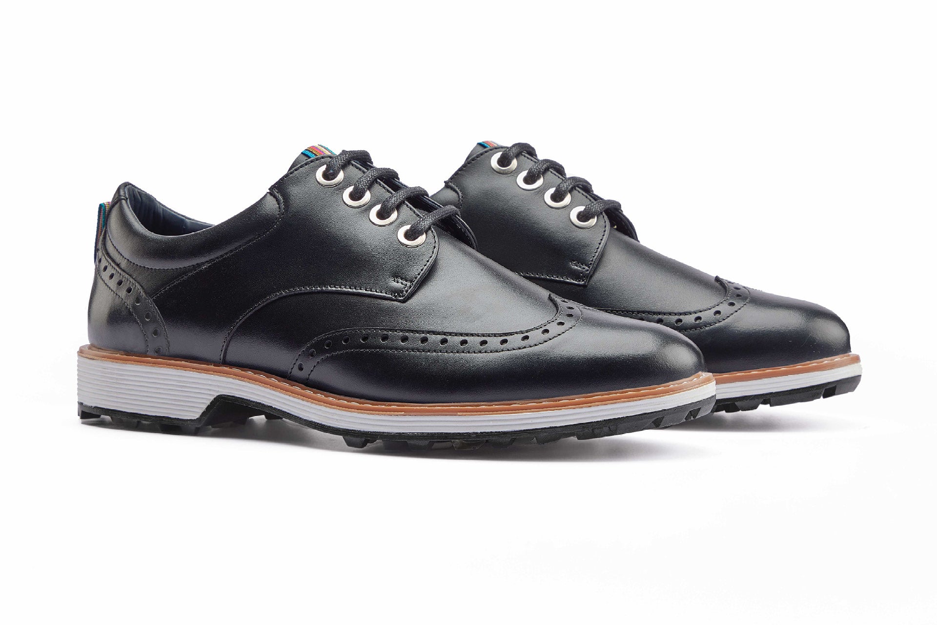 Black Label Natural Leather 2WAY Leather Sole High-Up Balance Golf Shoes - 3 Colors