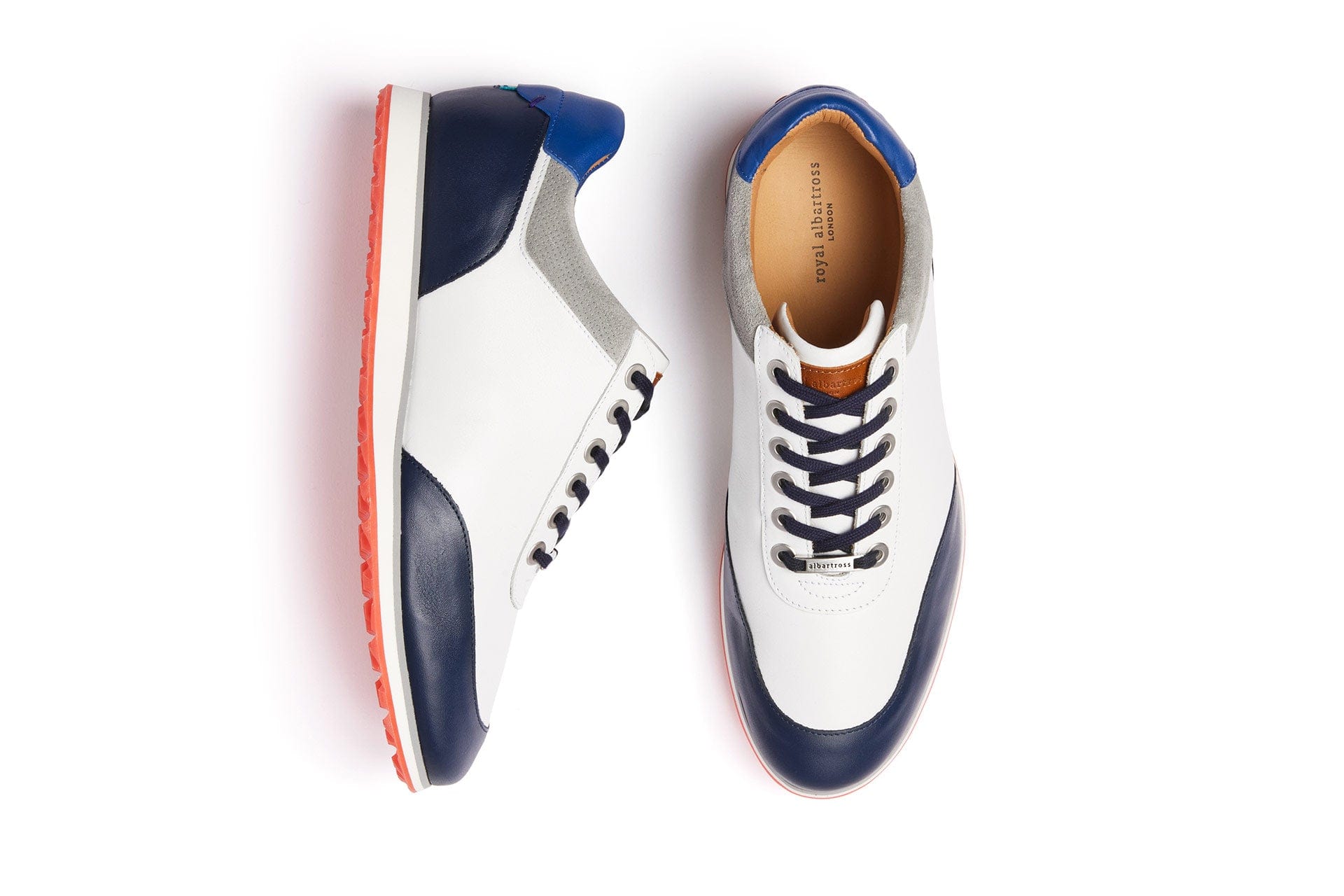 Richmond White/Navy | Men's Hybrid Golf Shoe | Royal Albartross Richmond White/Navy