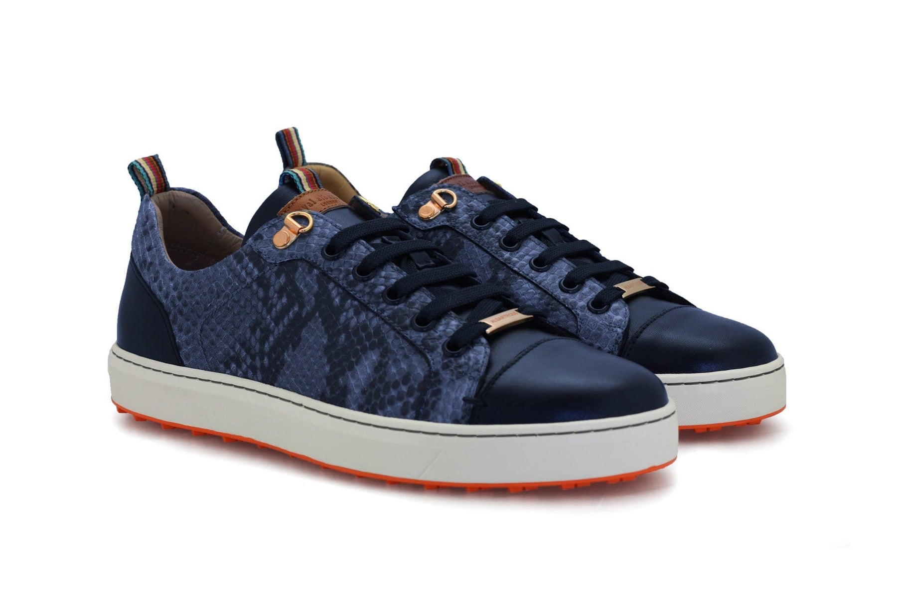 Women's Fashionable Golf Shoe | Navy Faux Python | Royal Albartross Sahara Navy Women's Fashionable Golf Shoe | Navy Faux Python | Royal Albartross Sahara Navy