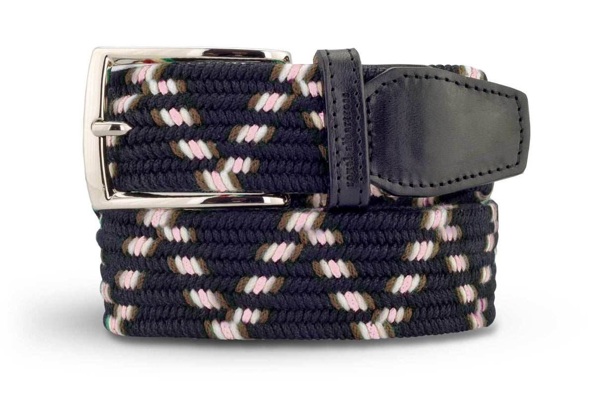 Men's Woven Navy Belt | Easy Fit - Make a Statement | Royal Albartross Otis Navy