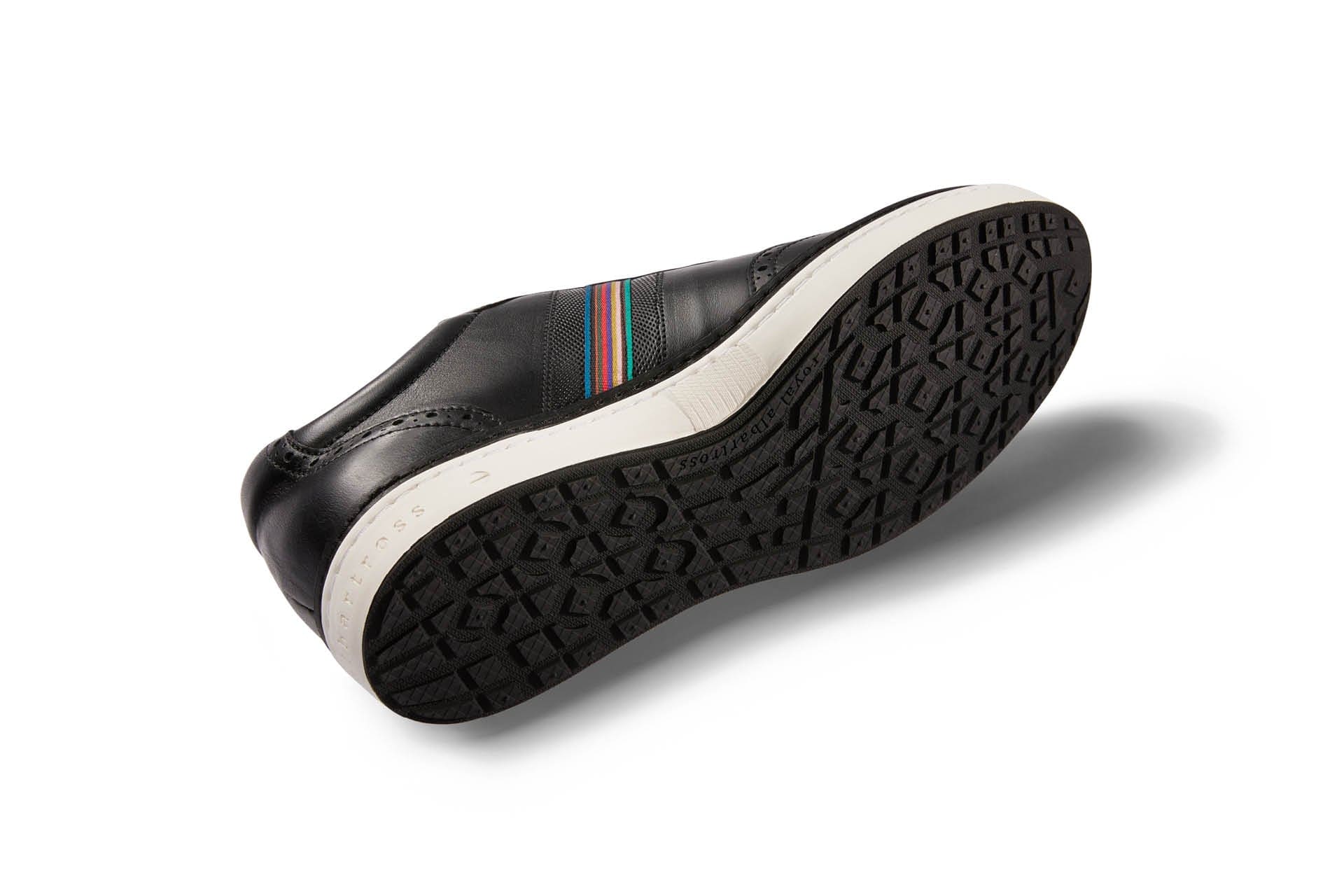 Kingsman Jet Black Wing-tip Men's Spikeless Golf Shoe | Royal Albartross Kingsman Jet Black