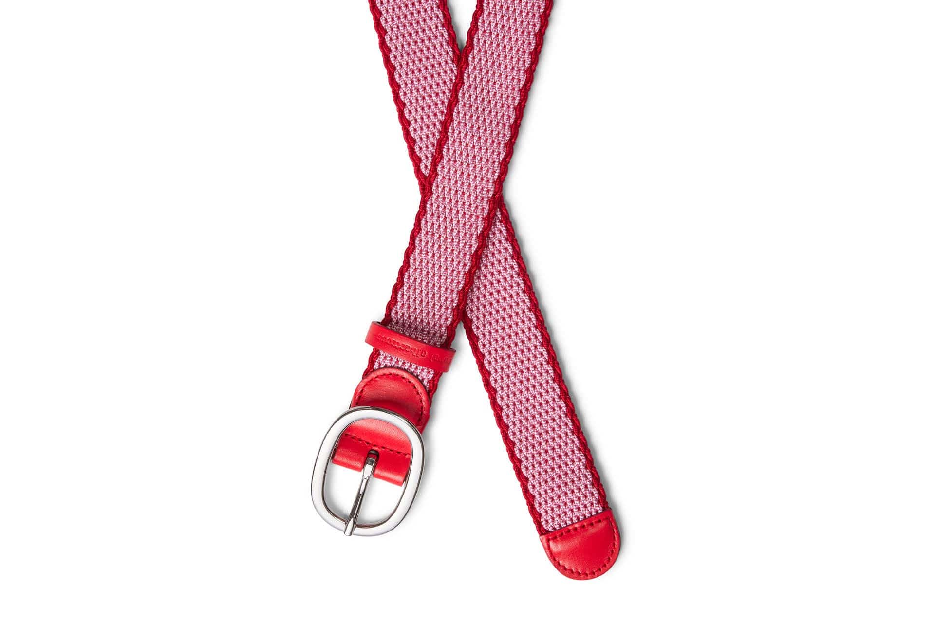 Women's Woven Golf Belt | Portobello Red/White | Royal Albartross Portobello Red/White