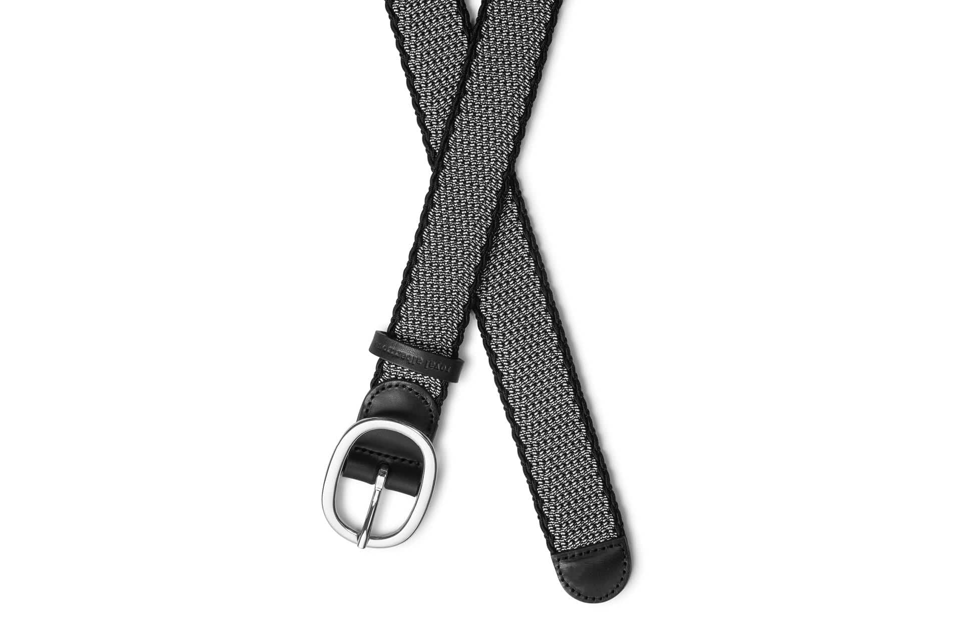 Women's Woven Golf Belt | Portobello Black/White | Royal Albartross Portobello Black/White