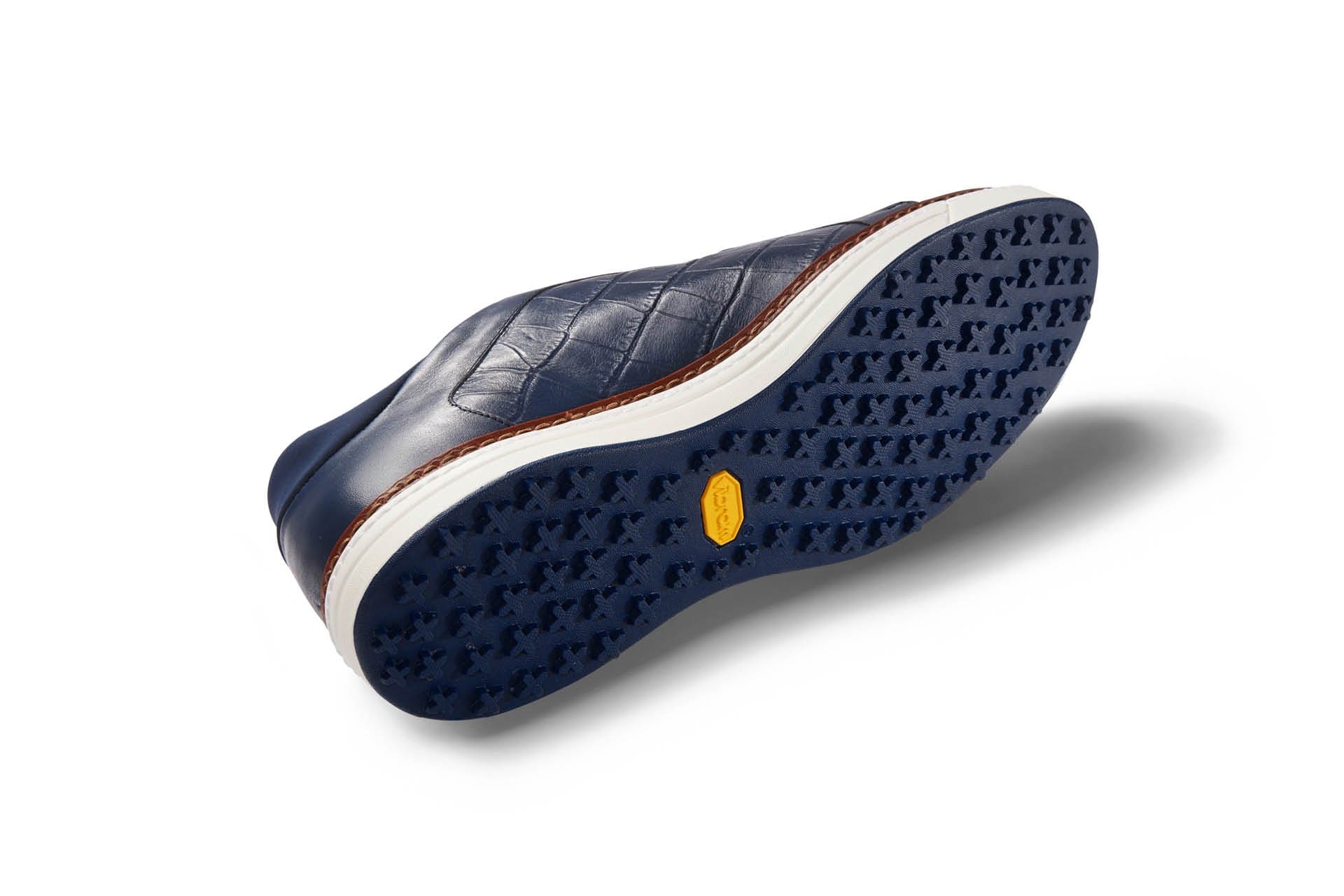 Bond Navy Men's Spikeless Golf Shoe | Faux Croc Leather | Royal Albartross Bond Navy