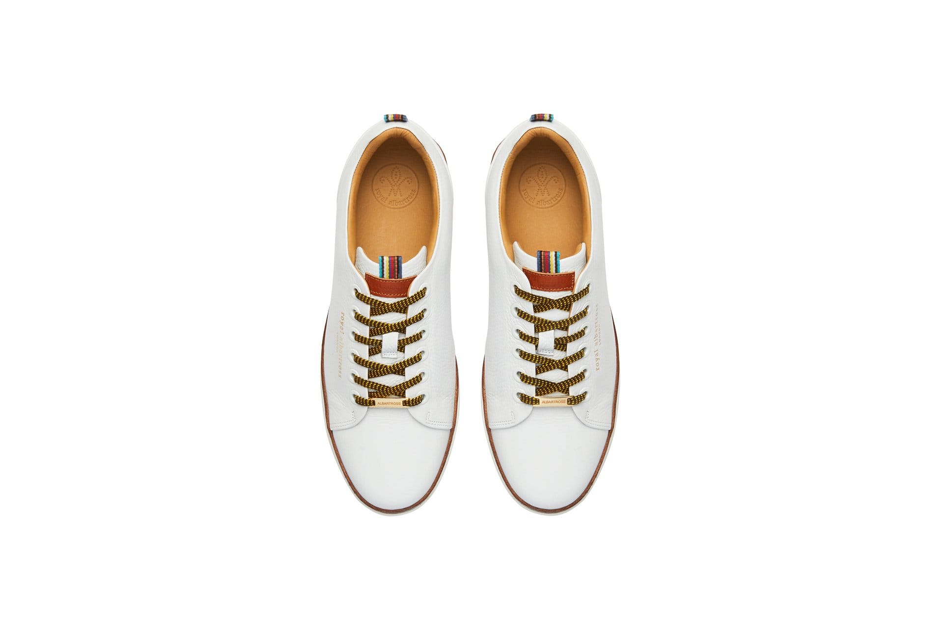 Men's Spikeless Golf Shoe | Pontiac White Leather | Royal Albartross Pontiac White