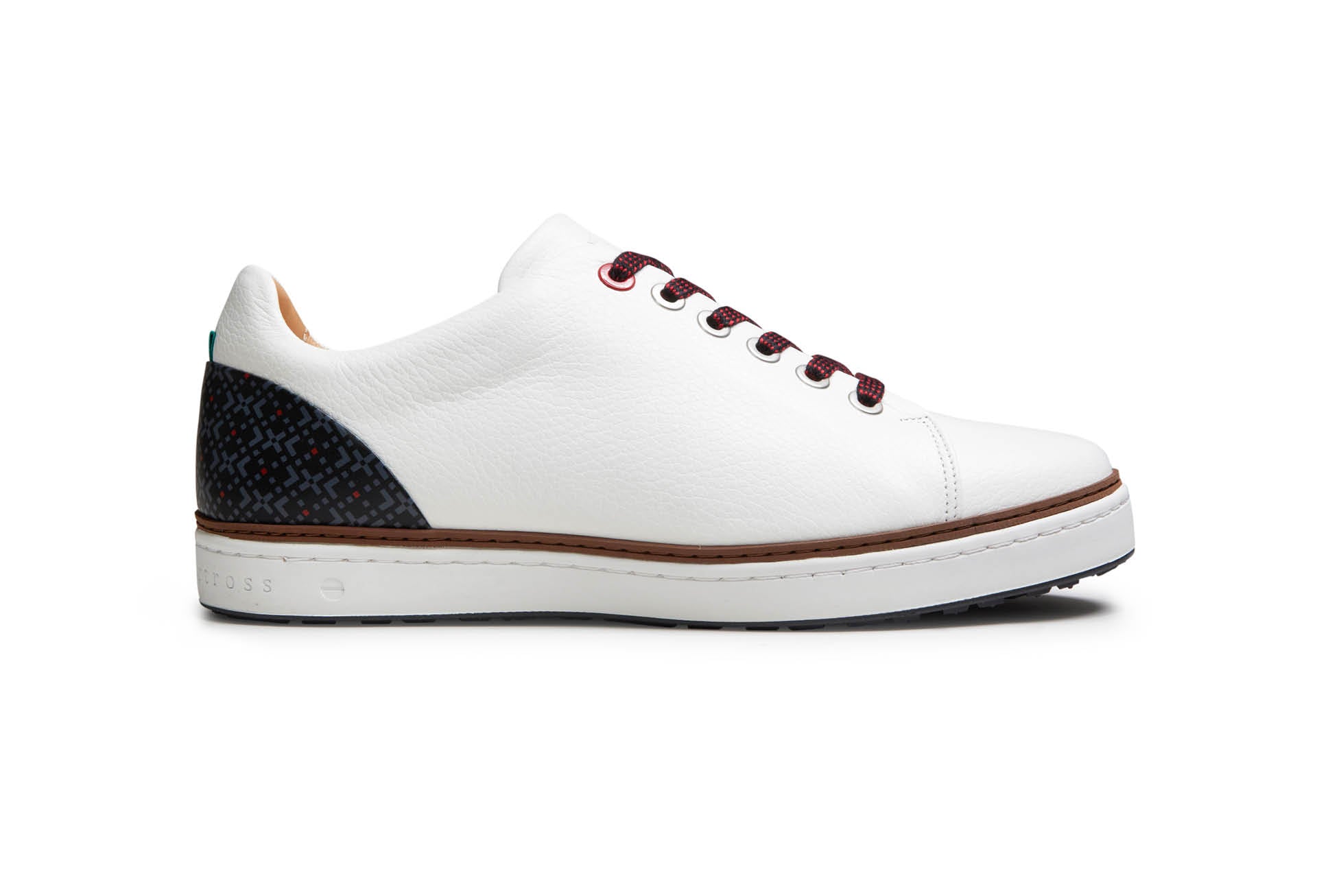 Pontiac V2 Geo White/Black | Men's Spikeless Golf Shoe | Royal Albartross