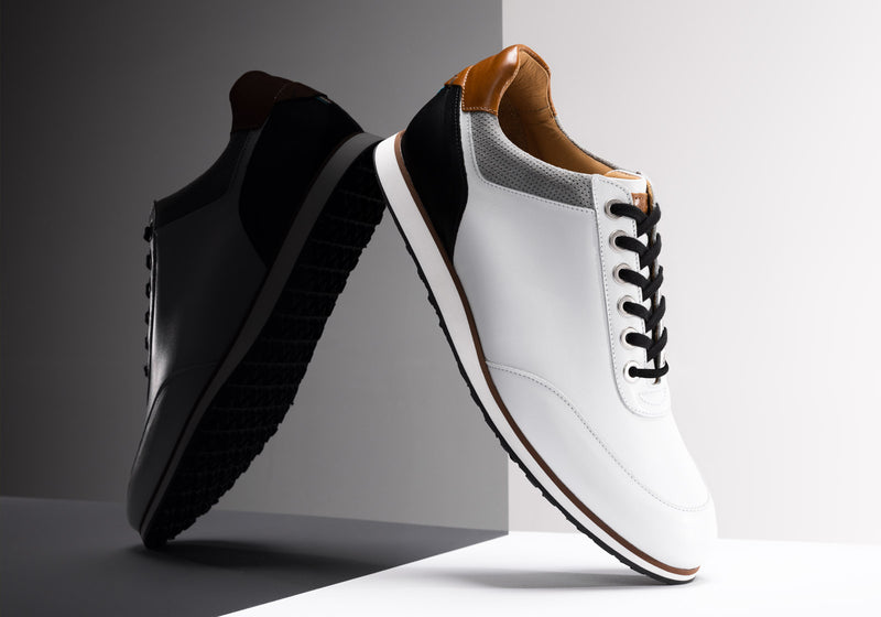Richmond White/Mocha | Men's Hybrid Golf Shoe | Royal Albartross