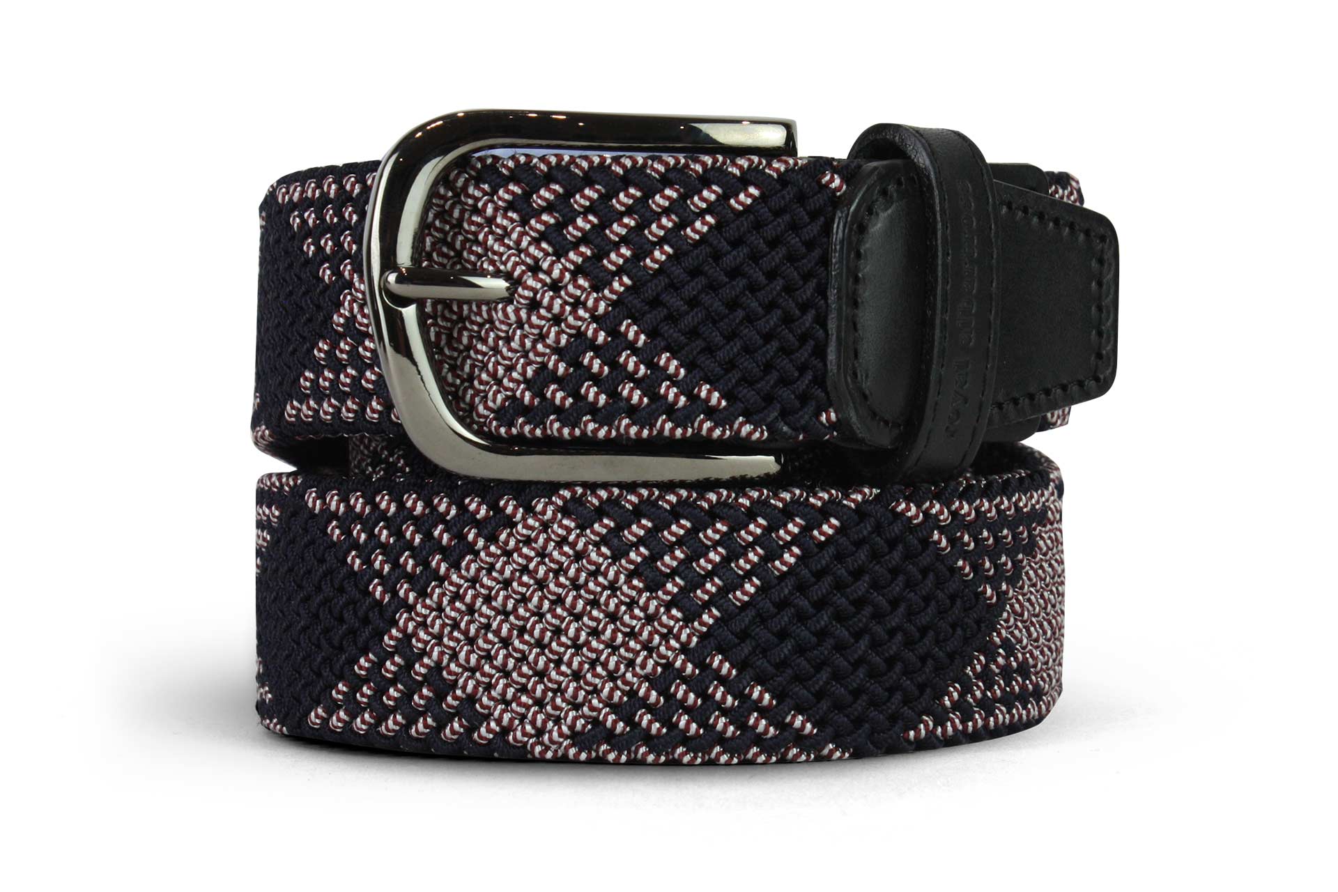  The McGregor Red Men's Woven Golf Belt | Salmon Plaid Pattern | Royal Albartross McGregor Red