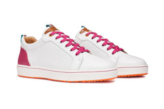 Amalfi White & Pink | Women's golf sneaker | Royal Albartross Amalfi White/Pink