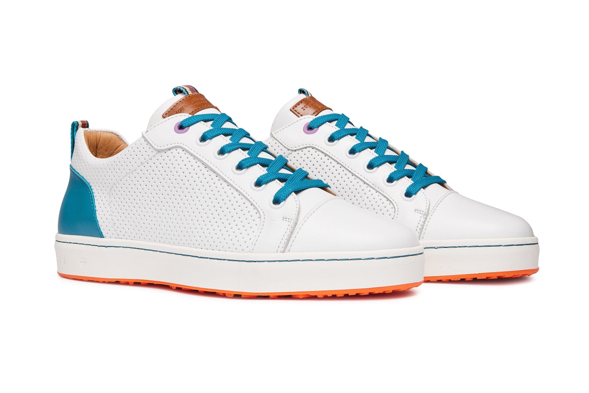 Amalfi White & Teal | Women's golf sneaker | Royal Albartross Amalfi White/Teal