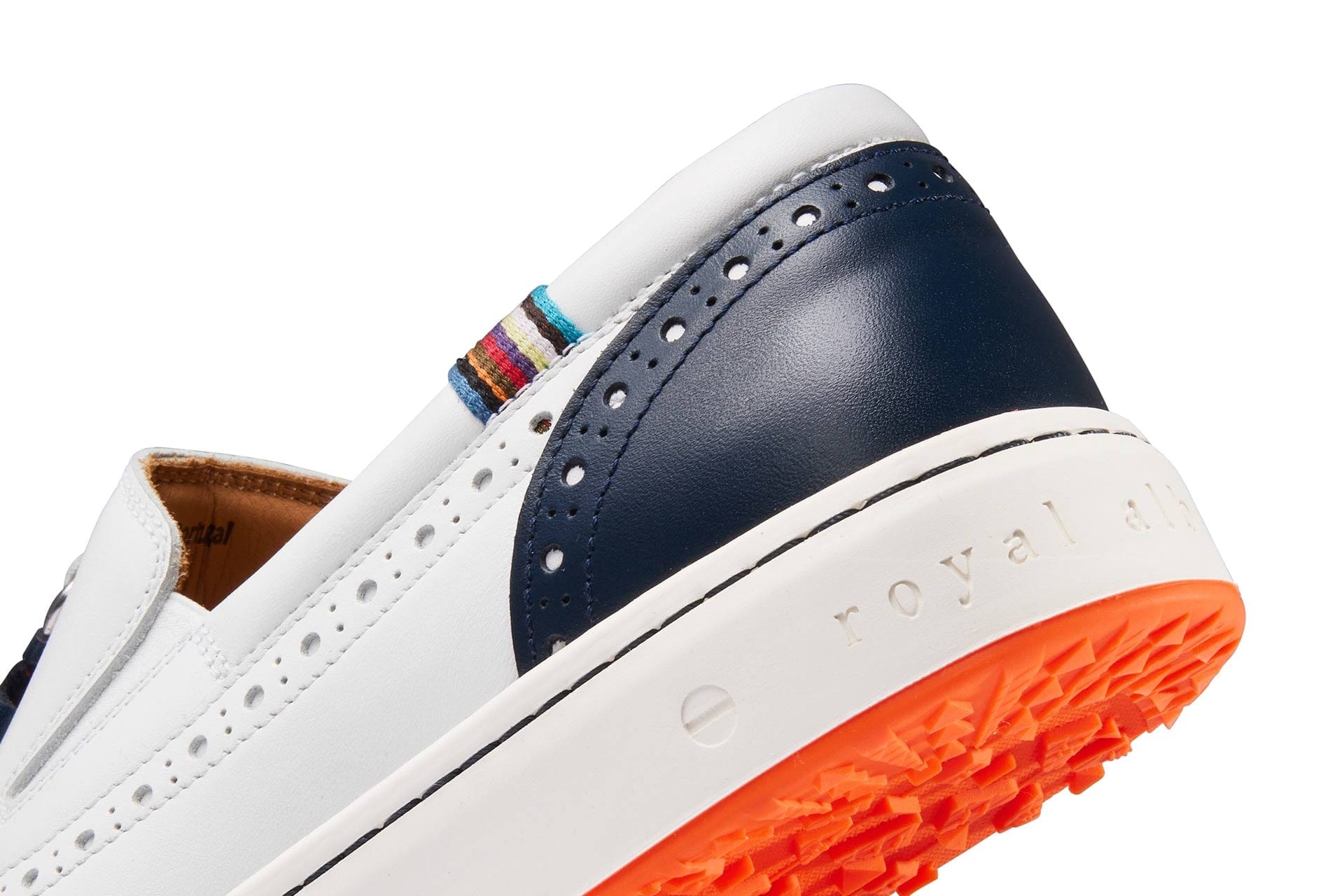Grace White/Pacific Blue - Women's Slip-on style Golf shoe | Royal Albartross Grace White/Pacific Blue
