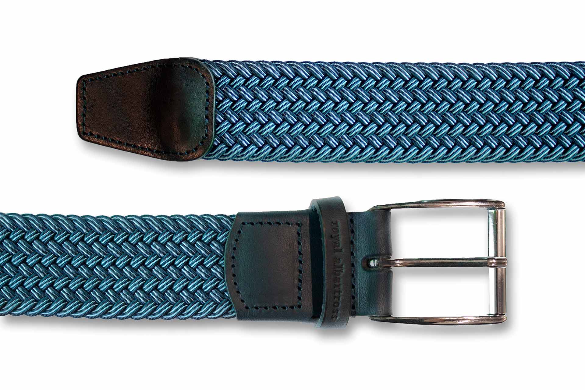 Men's Stretch Woven Blue & White Belt – Mugsy