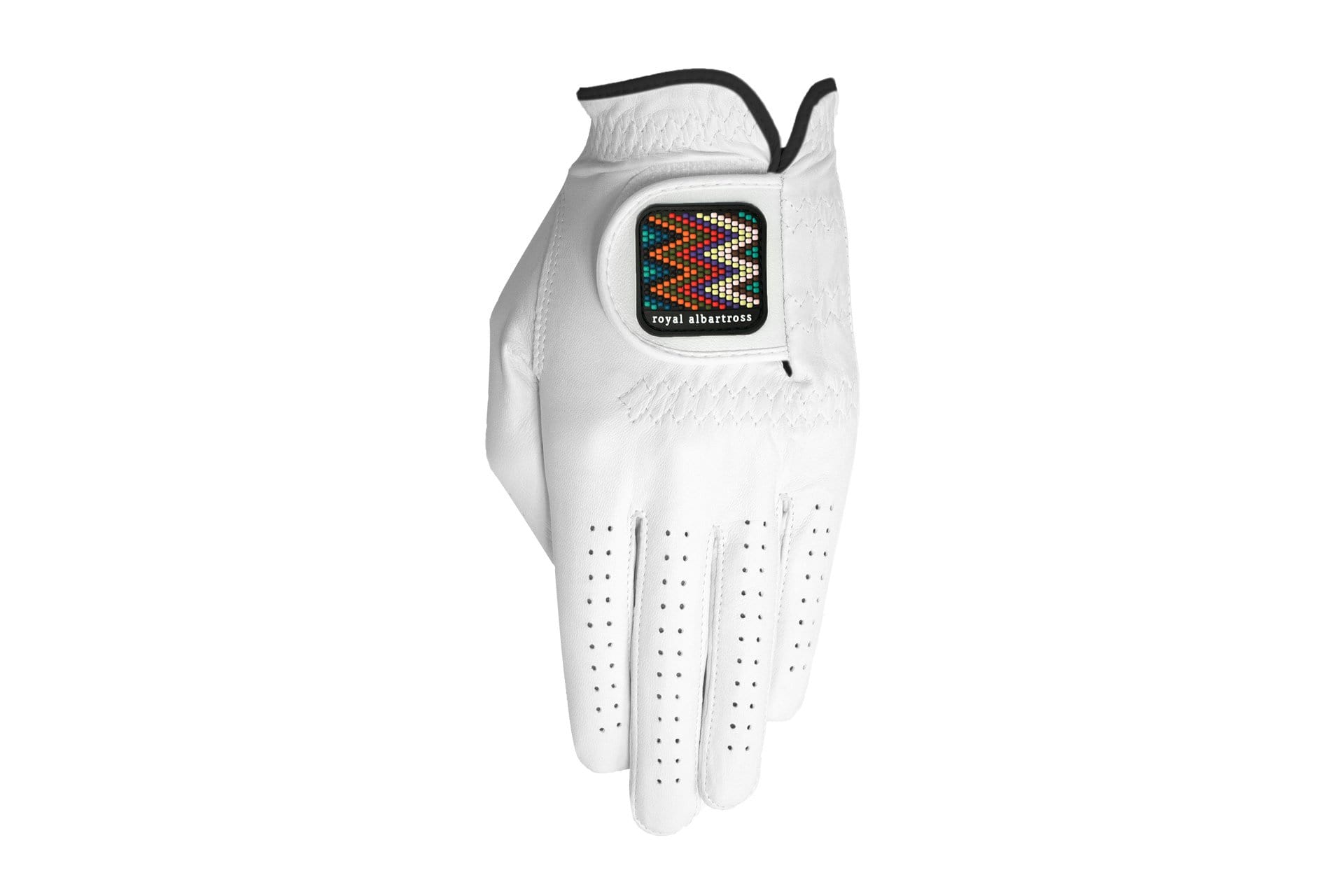 The Windsor v2 OG Molefe | White Cabretta Leather Golf Glove | Royal Albartross Windsor v2 OG Molefe