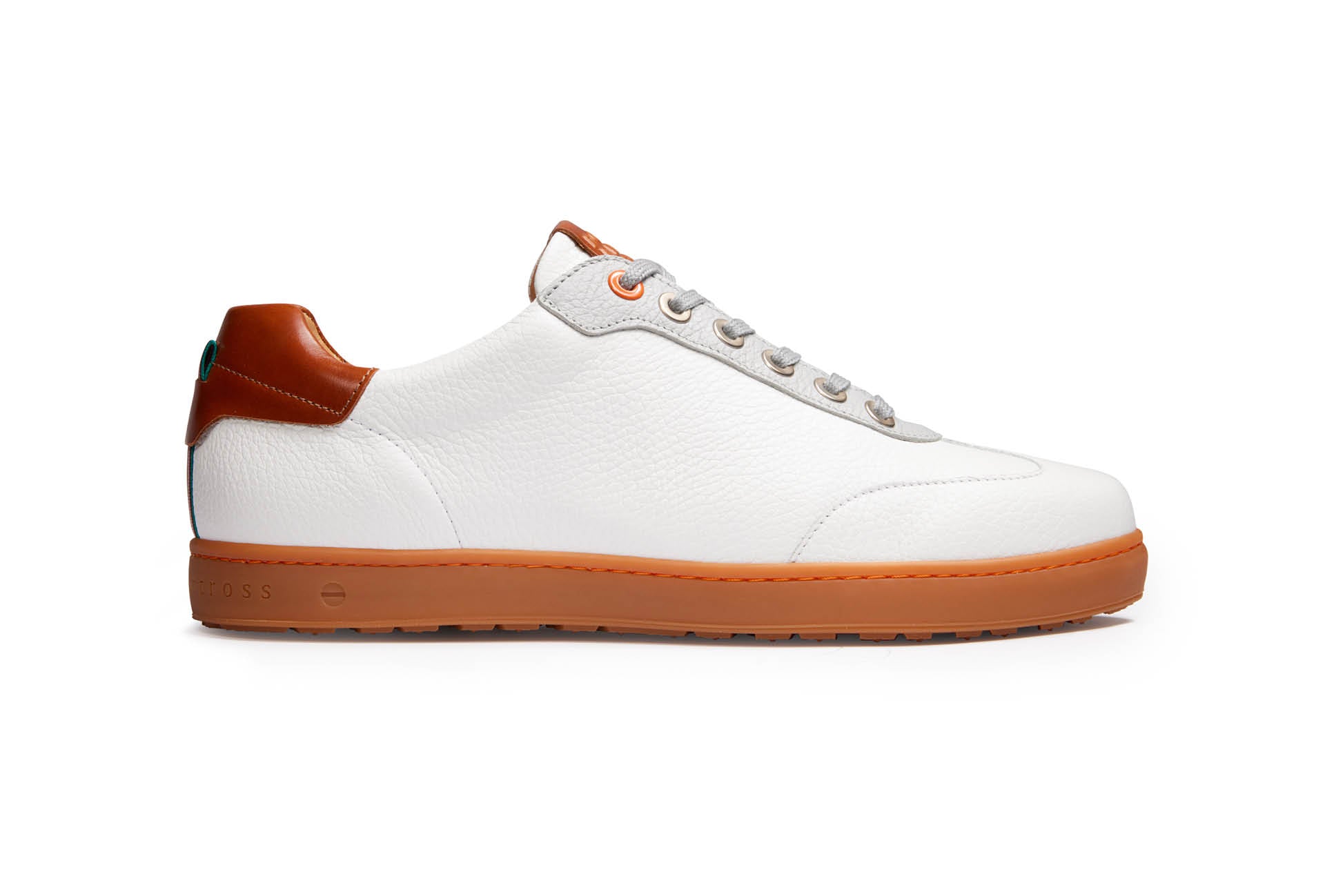 Smith White/Mocha | Men's Spikeless Golf Shoe | Royal Albartross Smith White/Mocha