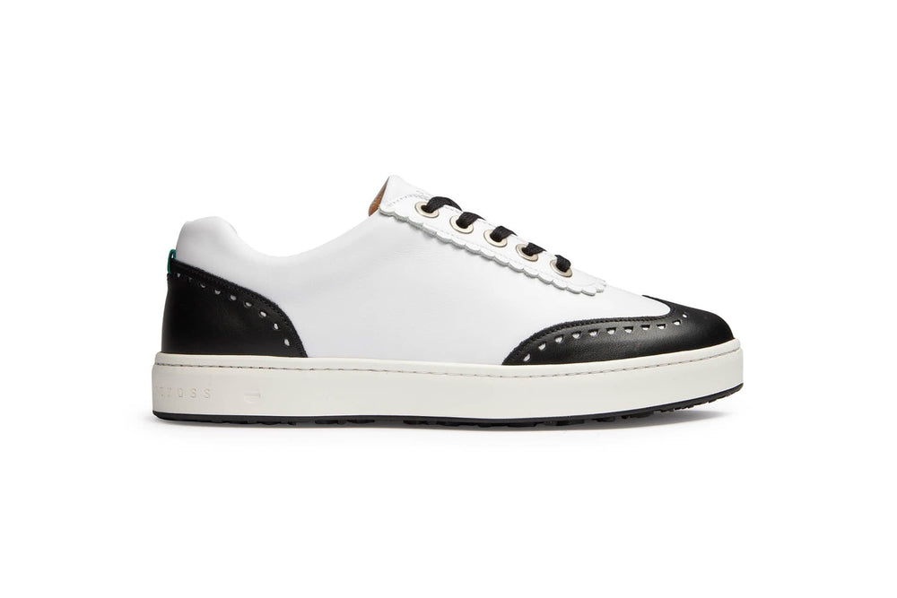 Primrose White/Black | Women's Spikeless Golf Shoe | Royal Albartross