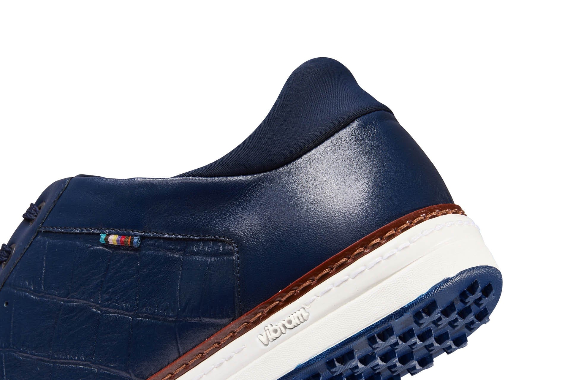 Bond Navy Men's Spikeless Golf Shoe | Faux Croc Leather | Royal Albartross Bond Navy