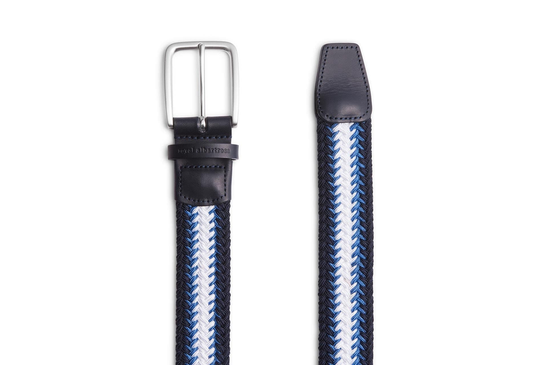 Men's Woven Golf Belt | Harrow Navy/Blue | Royal Albartross Harrow Navy/Blue