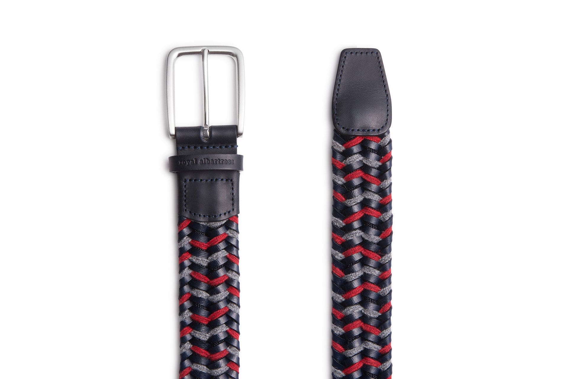 Men's Woven Golf Belt | Regent Navy/Red | Royal Albartross Regent Navy/Red