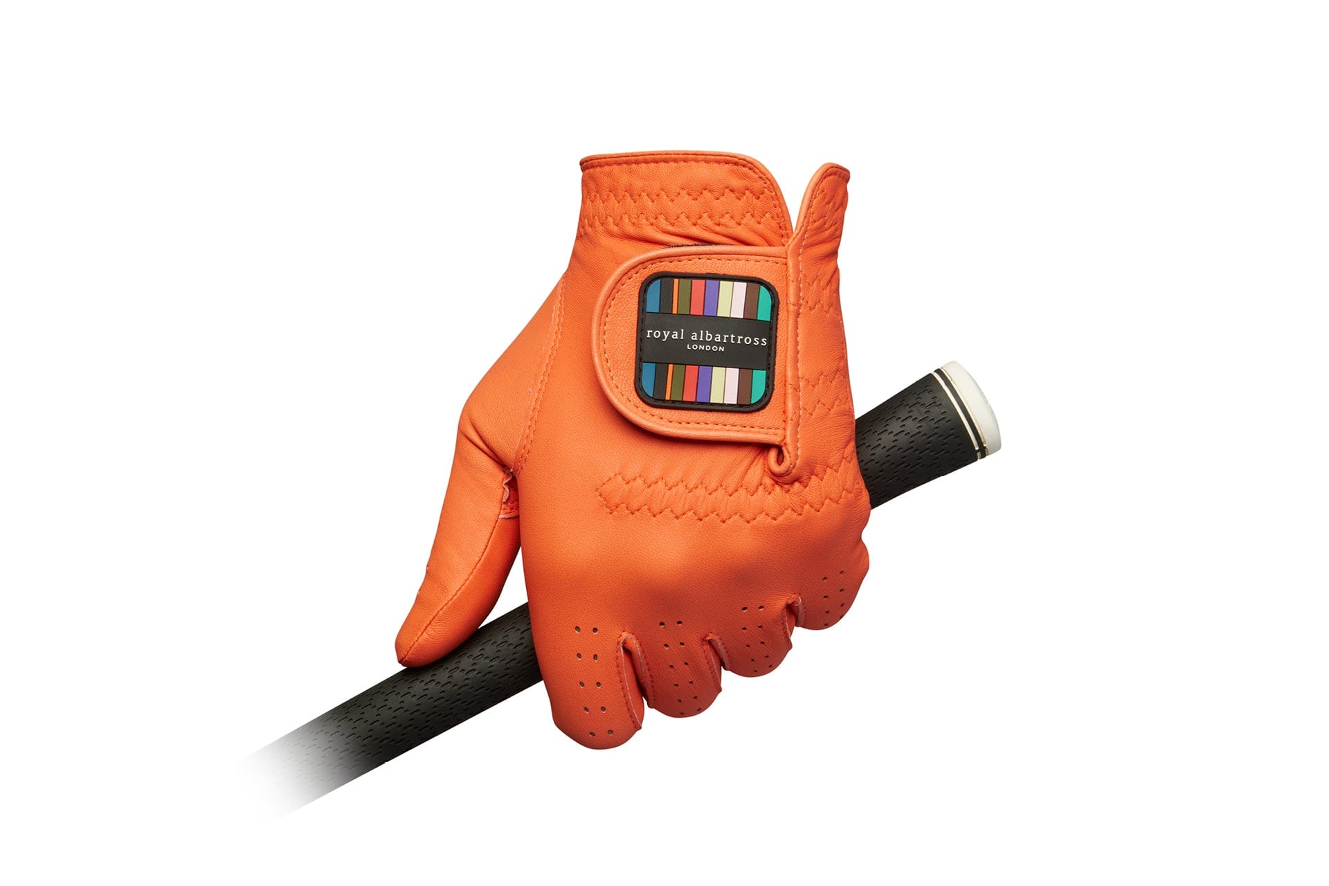 Men's Leather Golf Glove | Orange Cabretta Leather | Royal Albartross Windsor v2 Orange