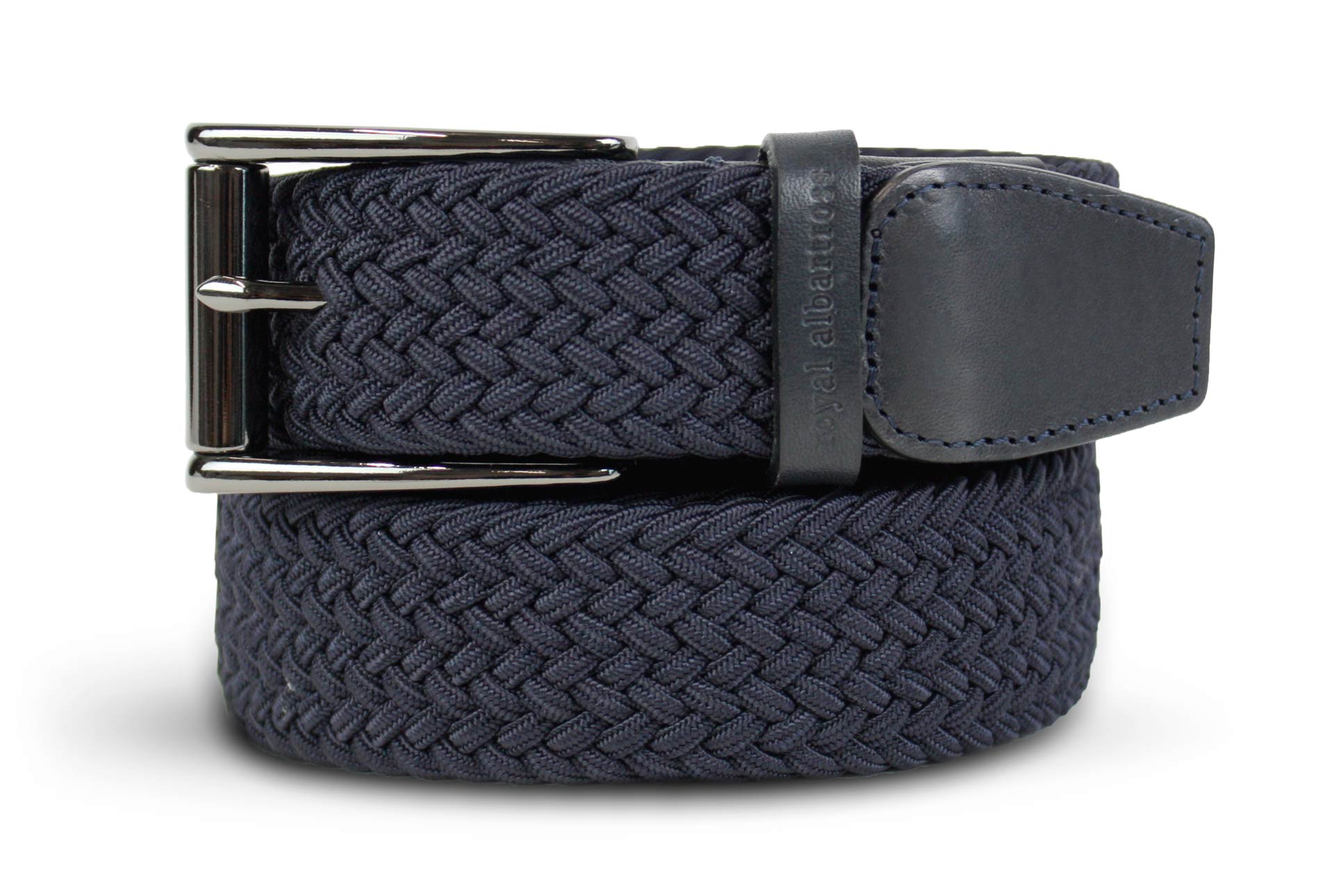 Men's Woven Belt | Easy Fit Navy Golf Webbing | Royal Albartross Balzo Navy