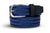 Men's Woven Leather Belt | Easy Fit Blue Webbing | Royal Albartross Beaumont Blue